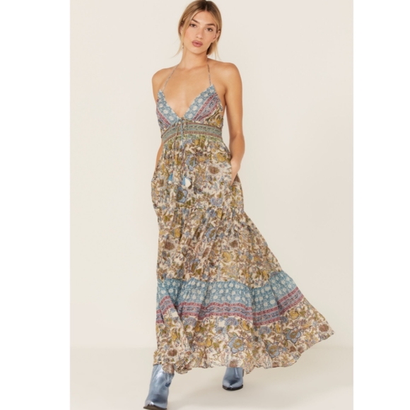 Dresses & Skirts - Free People Real Love Maxi Dress in Daylight Combo NWT